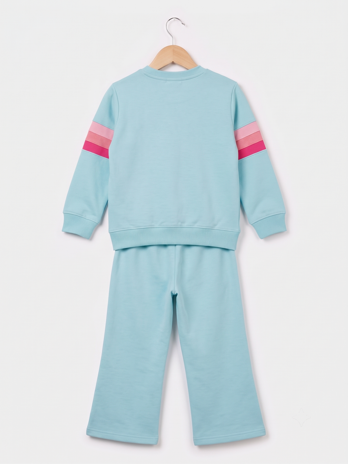 2602 - Aqua Blue - Girls Cord Set | 330 - 350 GSM Premium Cotton Fleece