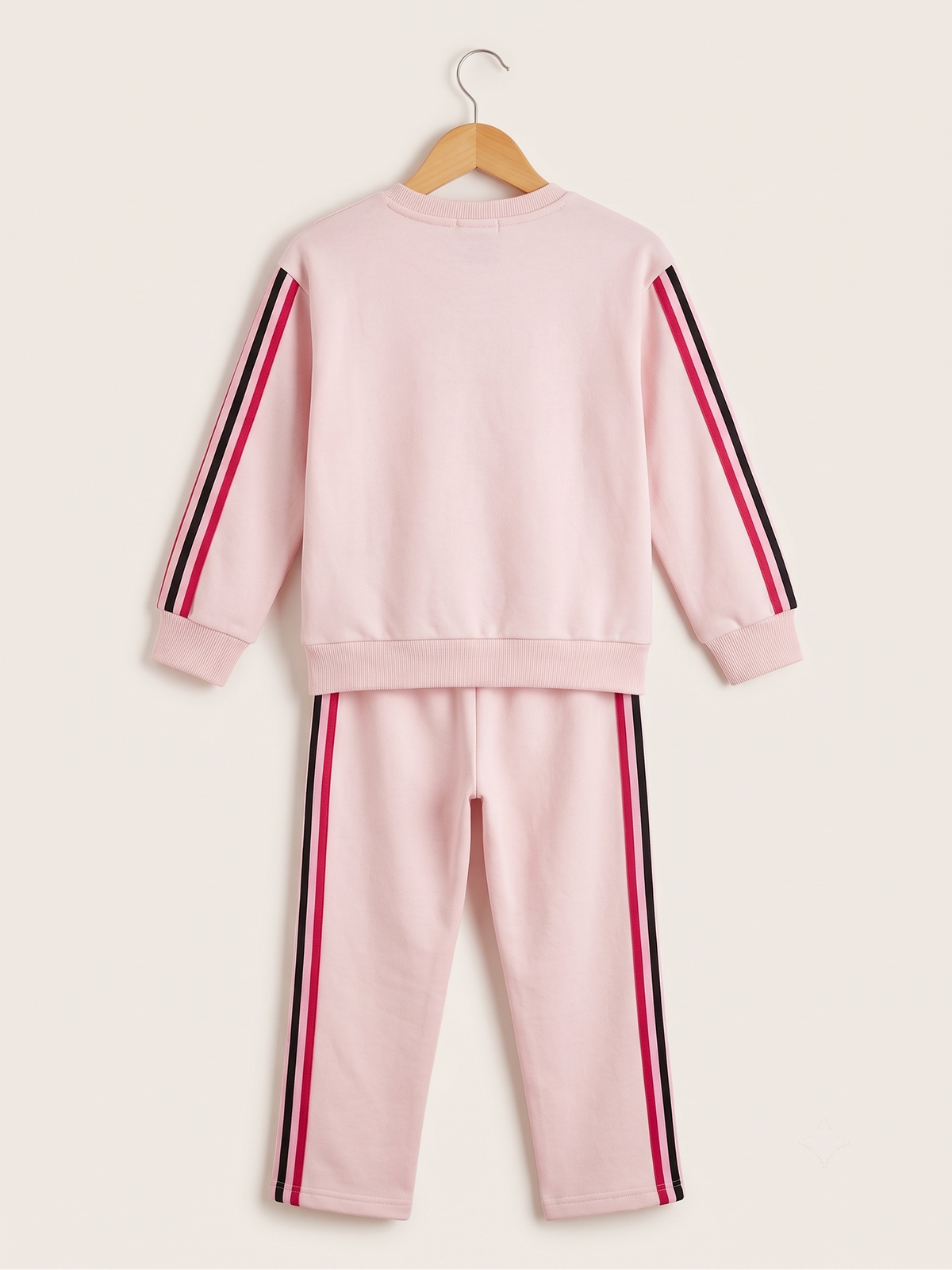 2603 - Pink - Girls Cord Set | 330 - 350 GSM Premium Cotton Fleece