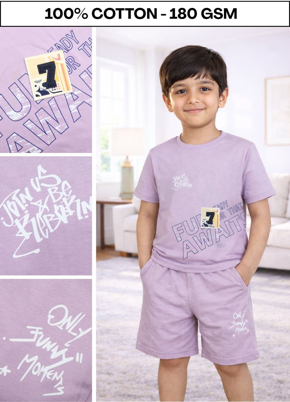 FL - 1805 - Lavender- 180-190 Gsm Cotton Biowash