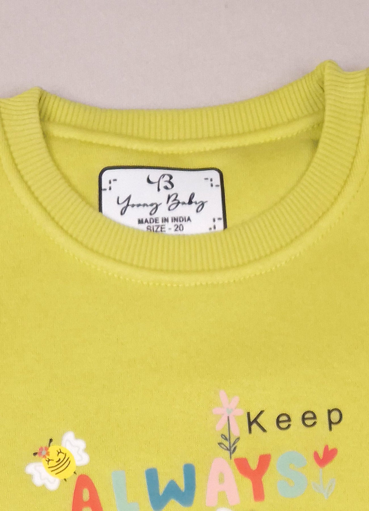 525 - yellow Green - Infant cord set | 280-290 GSM Premium Cotton Fleece