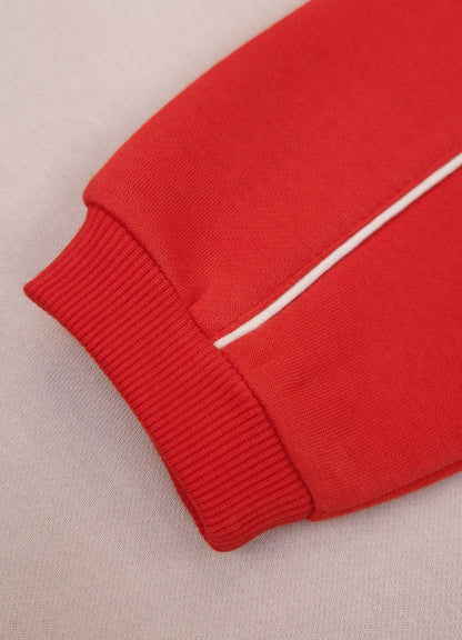 YB - 2517 - Red | 330-340 GSM Premium Cotton Fleece | Hd Print