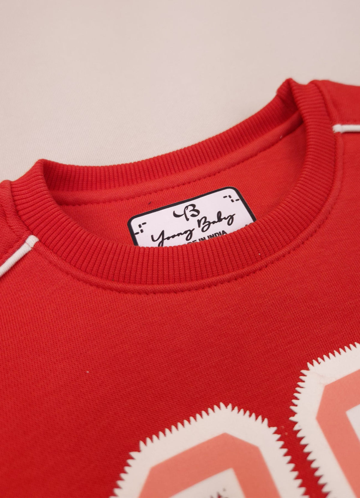 YB - 2517 - Red | 330-340 GSM Premium Cotton Fleece | Hd Print