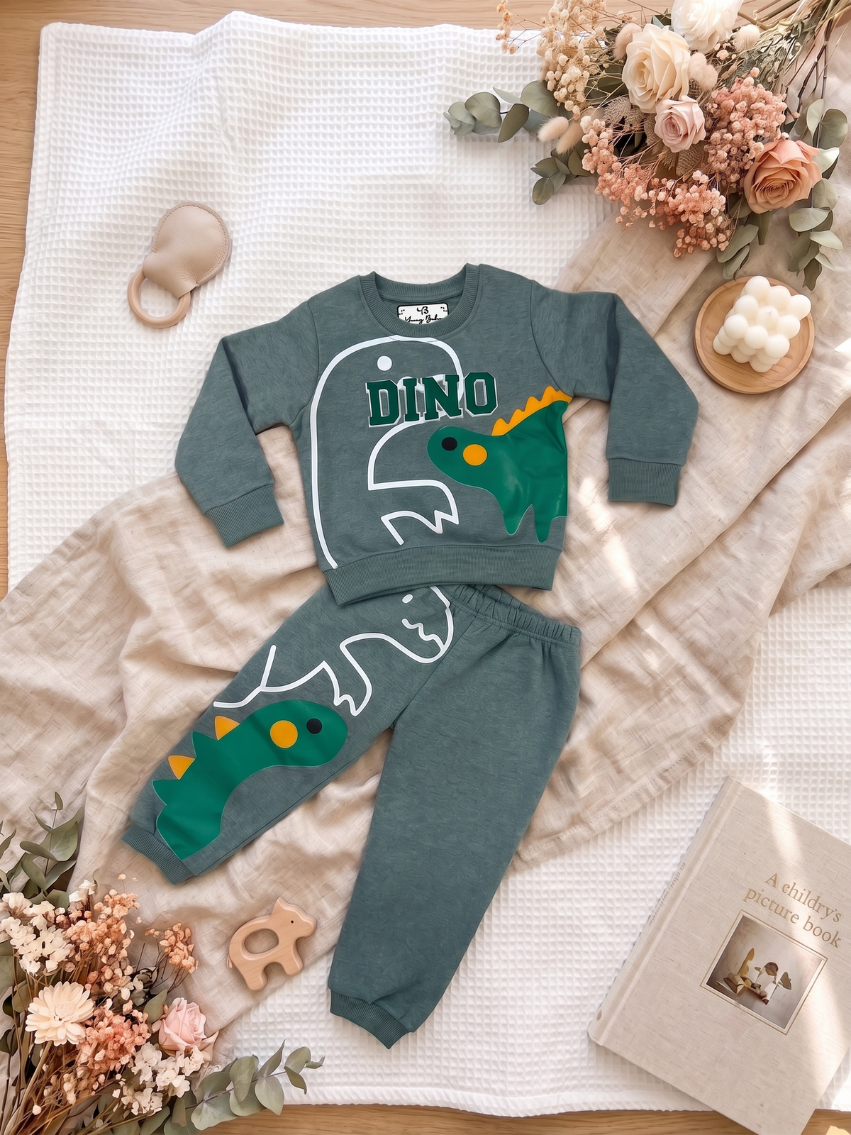 2526 - Green - Infant Cord Set | 330 - 350 GSM Premium Cotton Fleece