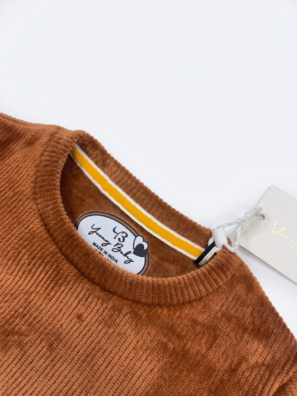 2527 - Brown - Infant Cord Set | 330 - 350 GSM Premium Cotton Fleece