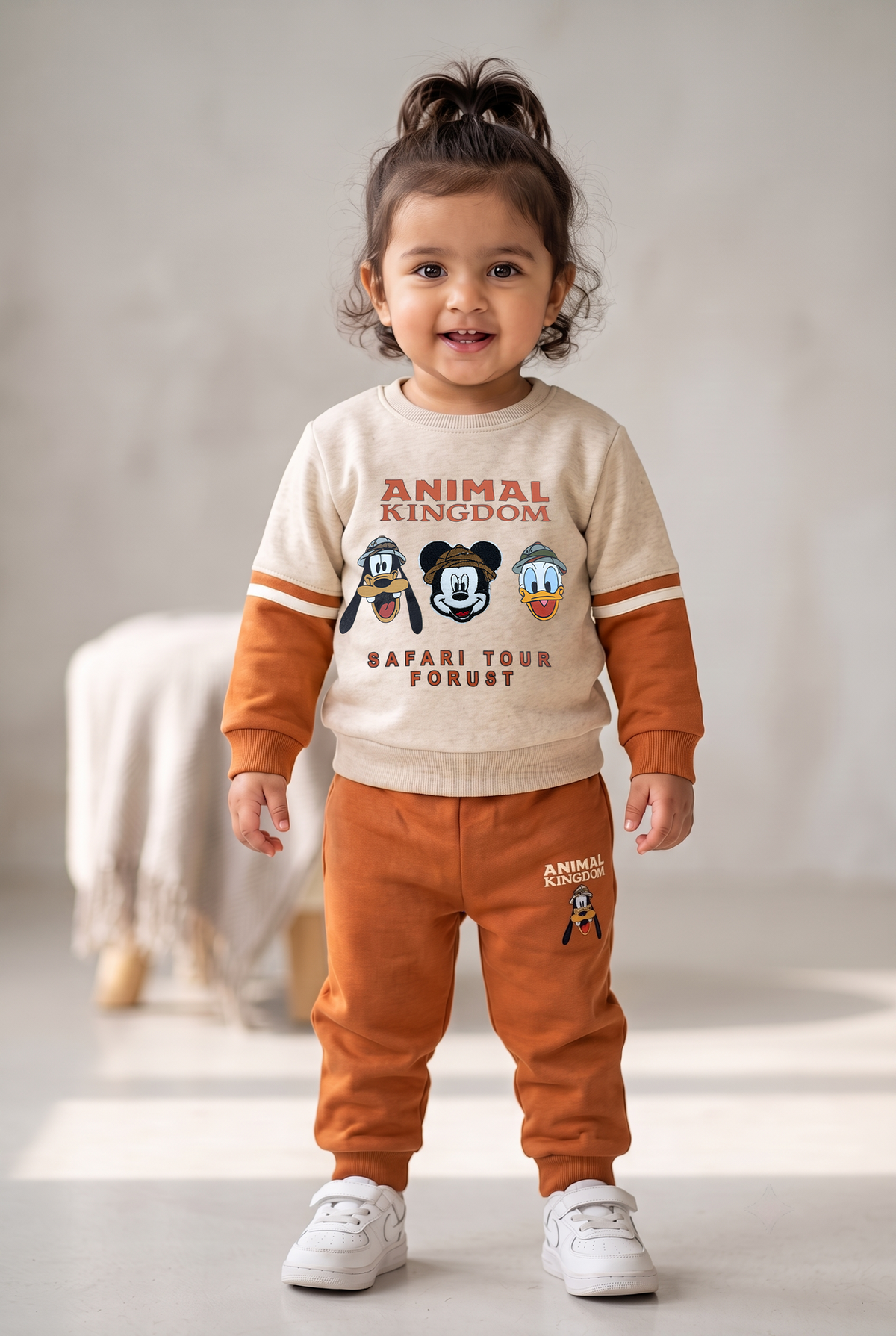 2521 - Brown - Infant Cord Set | 330 - 350 GSM Premium Cotton Fleece