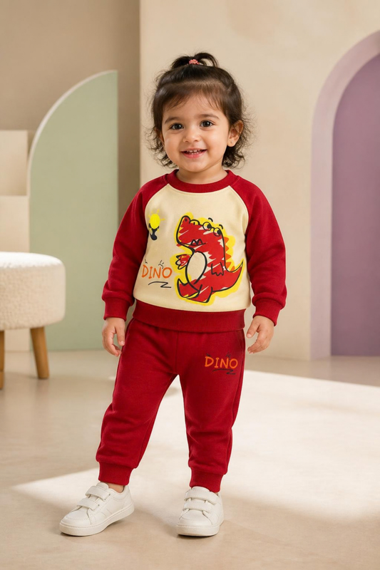 2525 - Red - Infant Cord Set | 330 - 350 GSM Premium Cotton Fleece