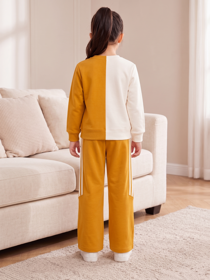 2601 - Mustard - Girls Cord Set | 330 - 350 GSM Premium Cotton Fleece