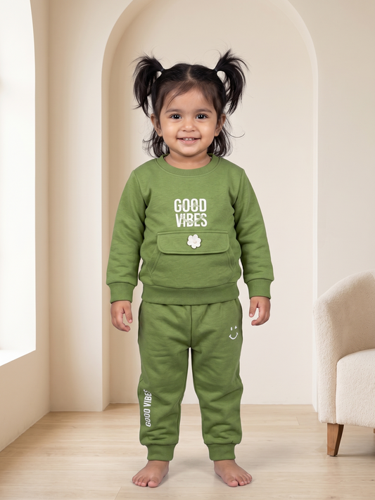 2513 - Green - Infant Cord Set | 330 - 350 GSM Premium Cotton Fleece