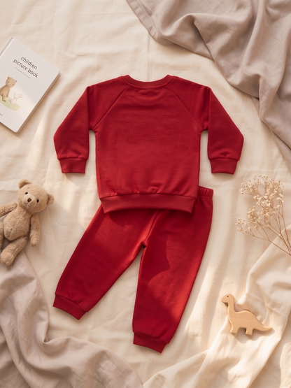 2525 - Red - Infant Cord Set | 330 - 350 GSM Premium Cotton Fleece