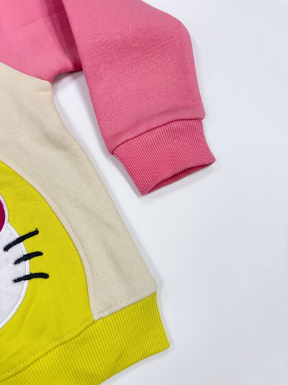 2519 - Yellow Kitty - Infant Cord Set | 330 - 350 GSM Premium Cotton Fleece