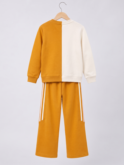 2601 - Mustard - Girls Cord Set | 330 - 350 GSM Premium Cotton Fleece