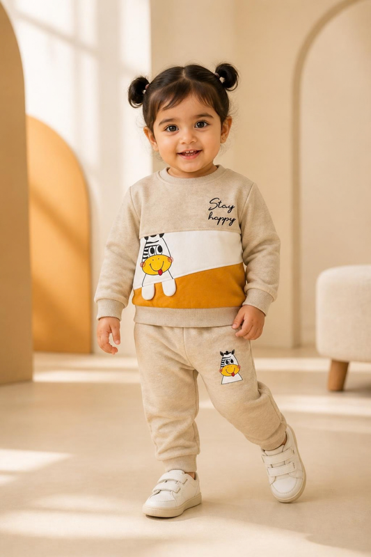 2518 - lite mustard - Infant Cord Set | 330 - 350 GSM Premium Cotton Fleece