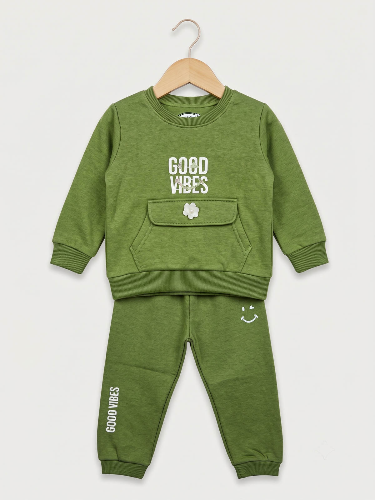 2513 - Green - Infant Cord Set | 330 - 350 GSM Premium Cotton Fleece