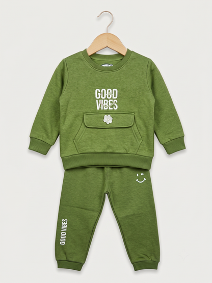 2513 - Green - Infant Cord Set | 330 - 350 GSM Premium Cotton Fleece