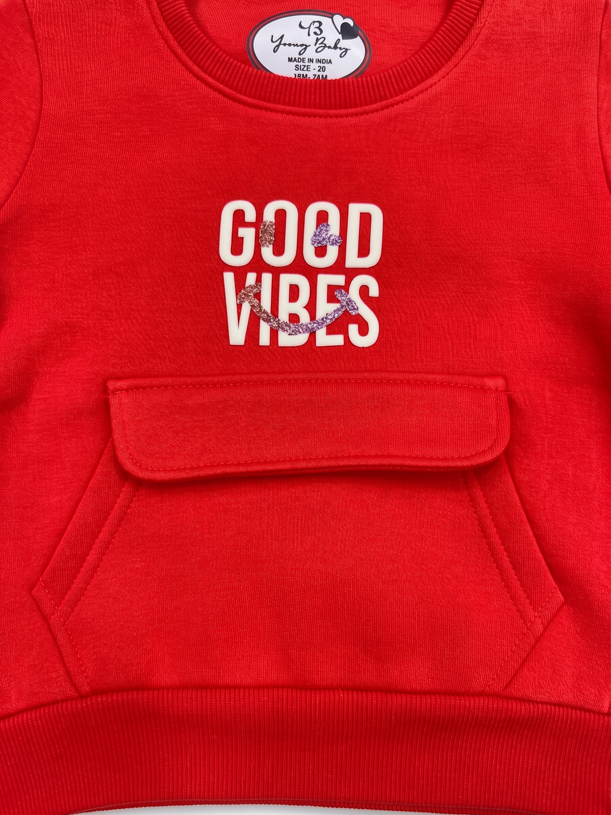 2513 - Bright Red - Infant Cord Set | 330 - 350 GSM Premium Cotton Fleece