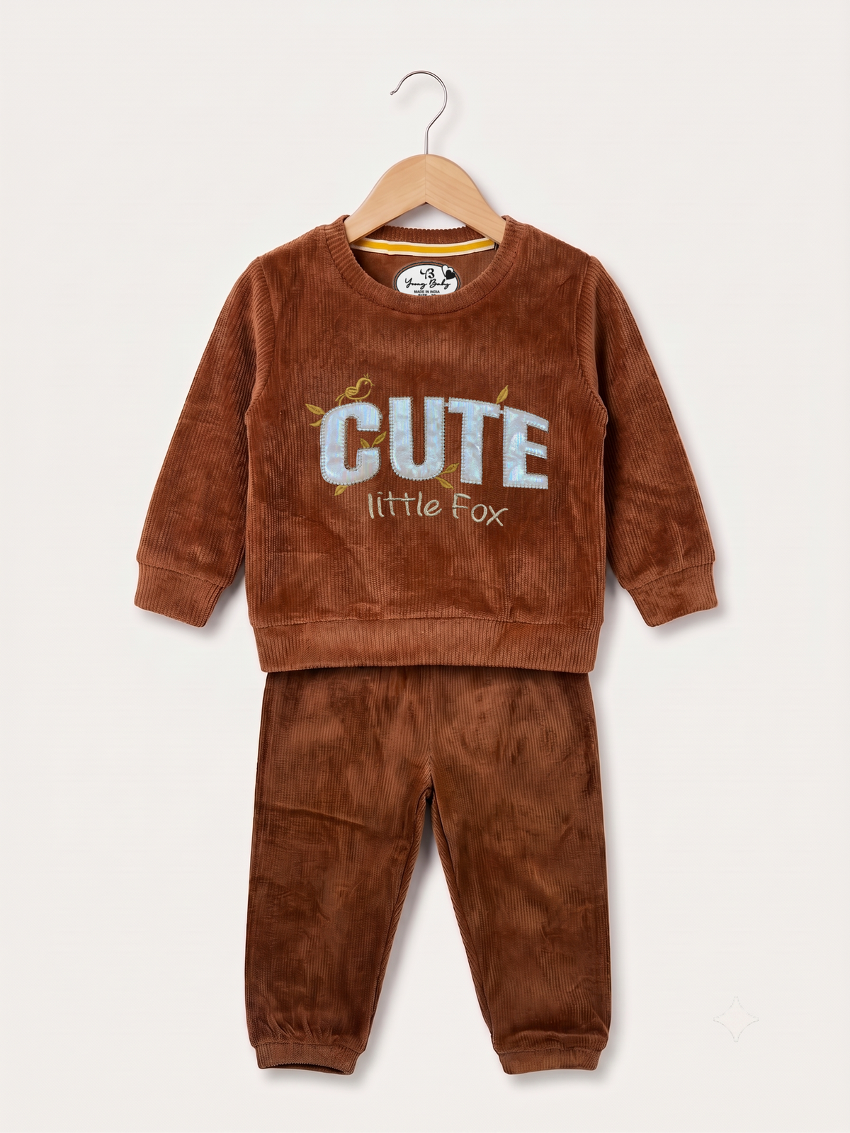 2527 - Brown - Infant Cord Set | 330 - 350 GSM Premium Cotton Fleece
