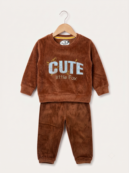 2527 - Brown - Infant Cord Set | 330 - 350 GSM Premium Cotton Fleece