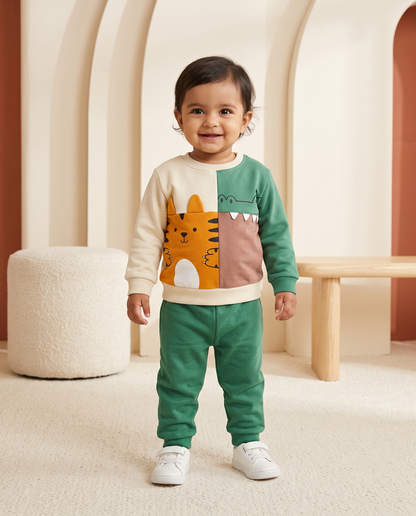 2516 - Green - Infant Cord Set | 330 - 350 GSM Premium Cotton Fleece