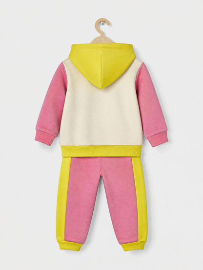 2519 - Yellow Kitty - Infant Cord Set | 330 - 350 GSM Premium Cotton Fleece