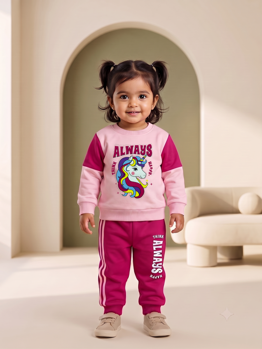 2528 - Pink - Infant Cord Set | 330 - 350 GSM Premium Cotton Fleece