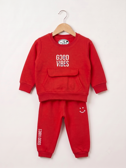 2513 - Bright Red - Infant Cord Set | 330 - 350 GSM Premium Cotton Fleece