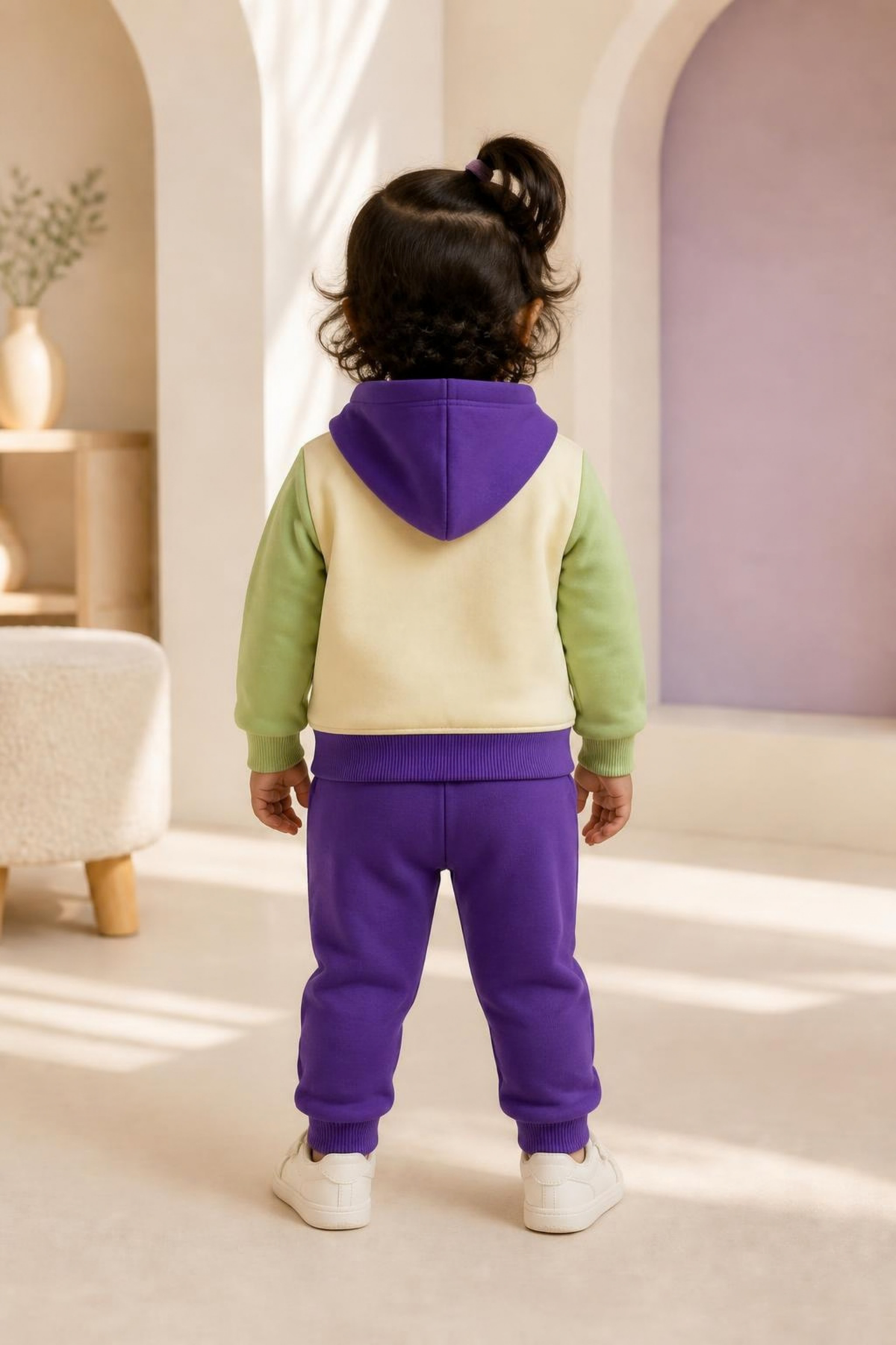 2519 - Purple Kitty - Infant Cord Set | 330 - 350 GSM Premium Cotton Fleece