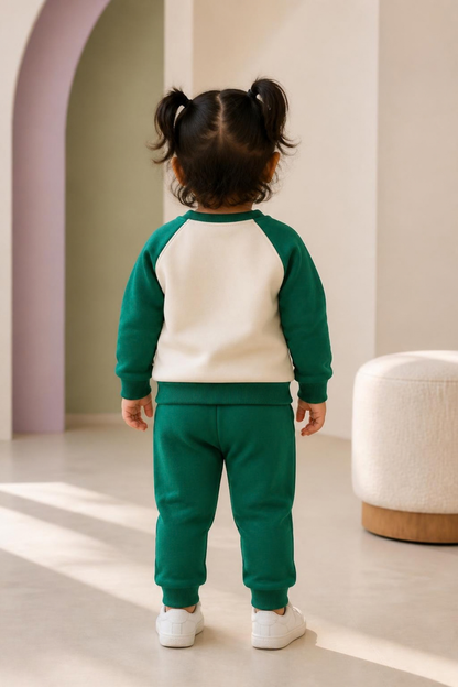 2525 - Green - Infant Cord Set | 330 - 350 GSM Premium Cotton Fleece