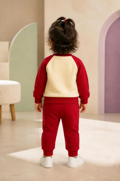 2525 - Red - Infant Cord Set | 330 - 350 GSM Premium Cotton Fleece