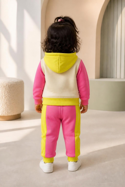 2519 - Yellow Kitty - Infant Cord Set | 330 - 350 GSM Premium Cotton Fleece