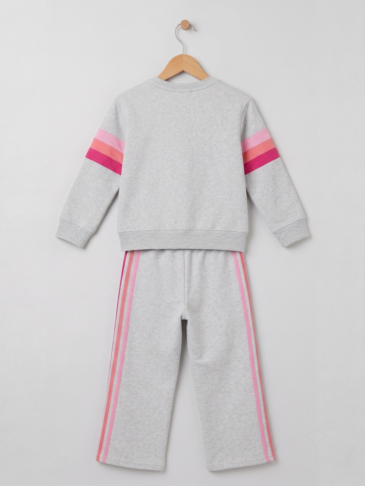 2602 - Grey - Girls Cord Set | 330 - 350 GSM Premium Cotton Fleece
