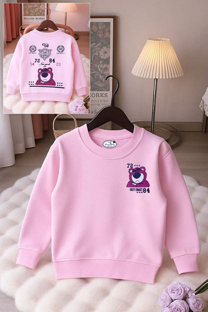 506 - Pink - Girls Sweatshirt | 280 - 300 GSM Premium Cotton Fleece