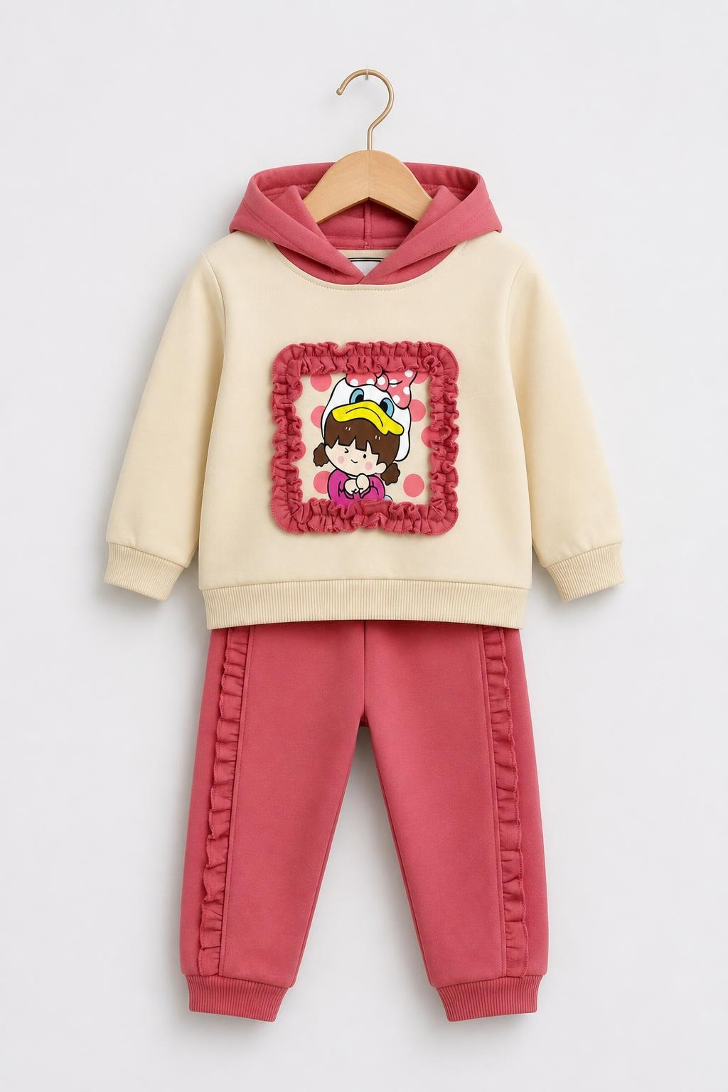 2522 - Coral Pink - Infant Cord Set | 330 - 350 GSM Premium Cotton Fleece