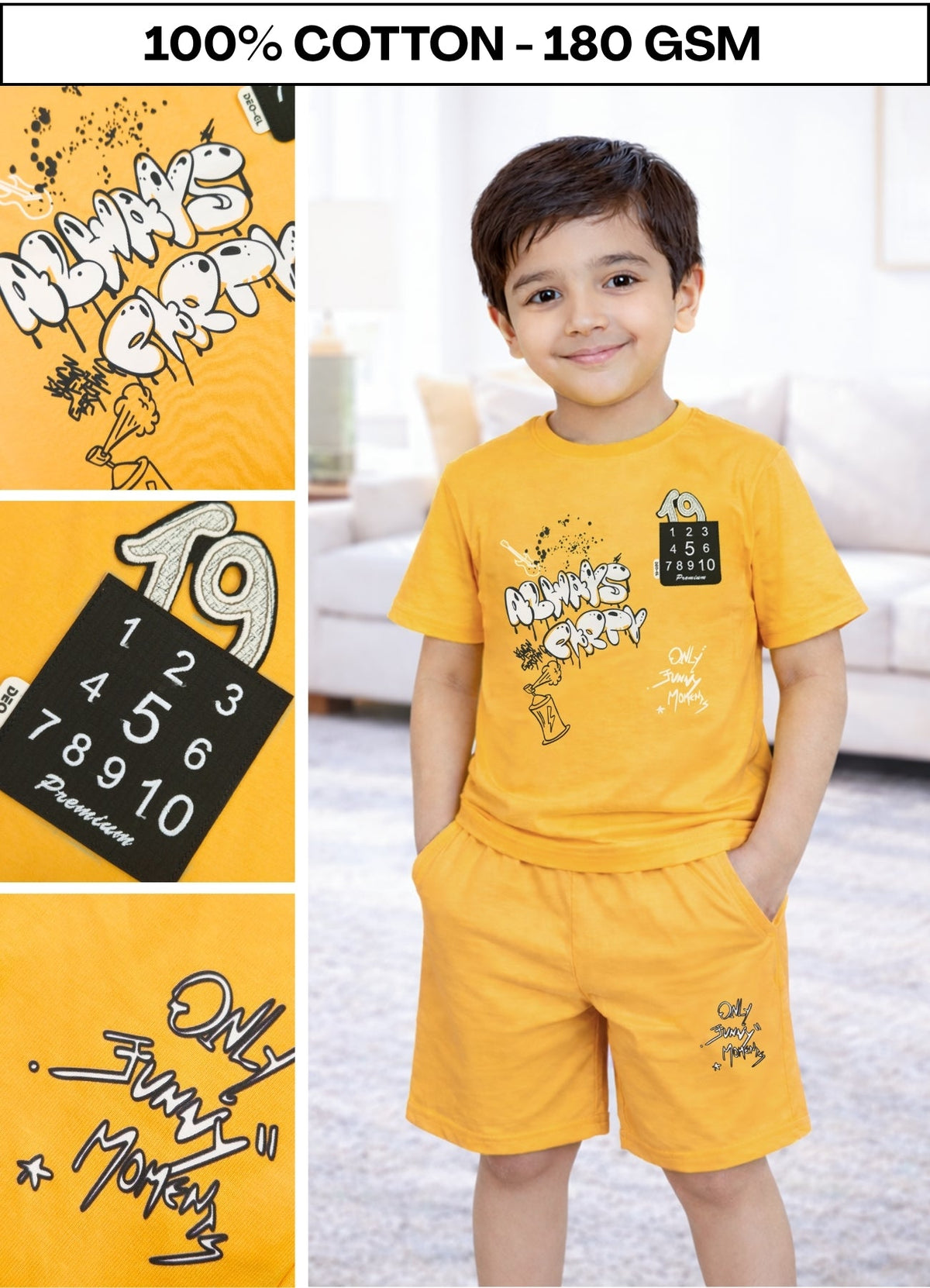 FL - 1804 - Yellow- 180-190 Gsm Cotton Biowash