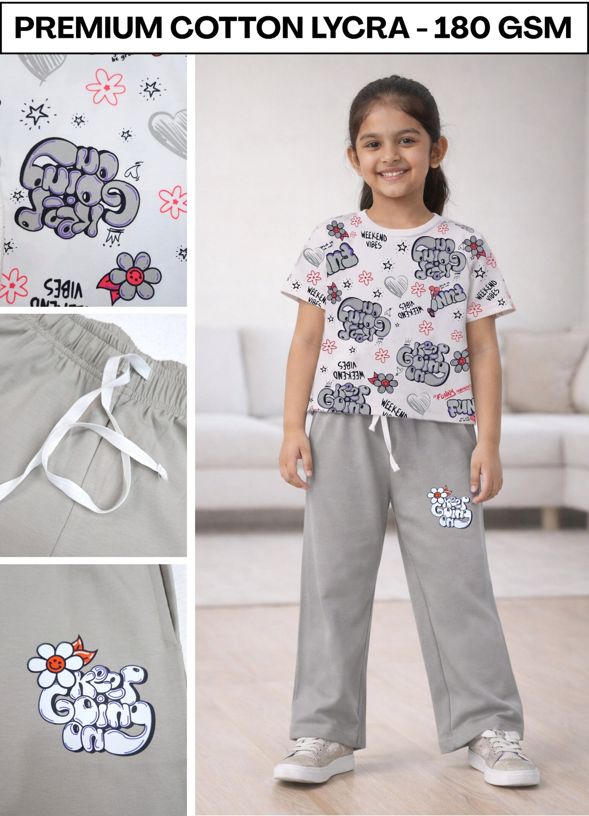 FL - 1697 - White | 180 GSM Premium Cotton Lycra