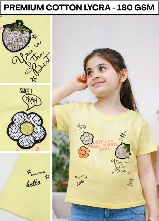 FL - 1631 - Lemon | 180 GSM  Premium Cotton Lycra