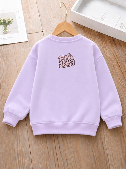 500 - Lavender - Girls Sweatshirt | 280 - 300 GSM Premium Cotton Fleece
