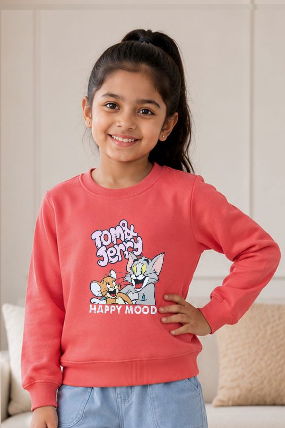 500 - Carrot - Girls Sweatshirt | 280 - 300 GSM Premium Cotton Fleece
