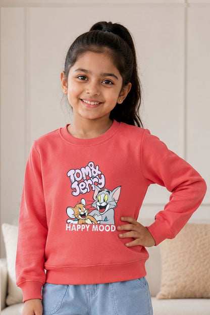 500 - Carrot - Girls Sweatshirt | 280 - 300 GSM Premium Cotton Fleece