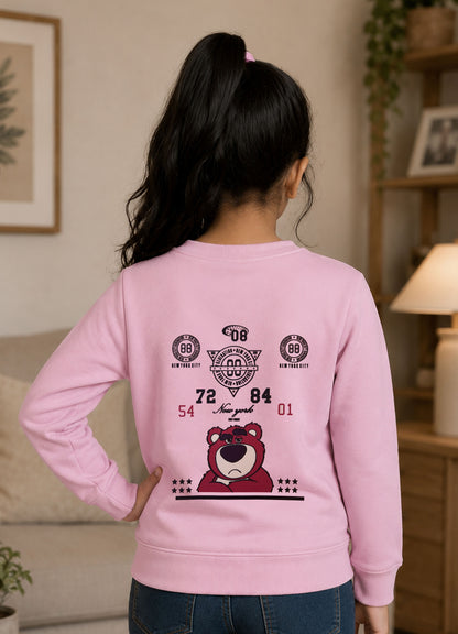506 - Pink - Girls Sweatshirt | 280 - 300 GSM Premium Cotton Fleece