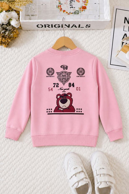 506 - Pink - Girls Sweatshirt | 280 - 300 GSM Premium Cotton Fleece