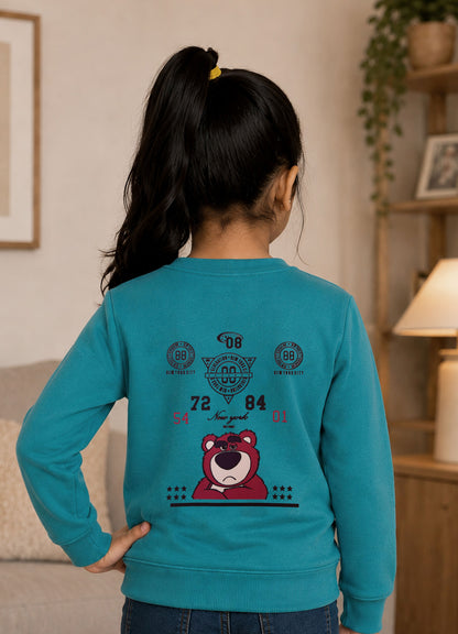 506 - Aqua Blue - Girls Sweatshirt | 280 - 300 GSM Premium Cotton Fleece