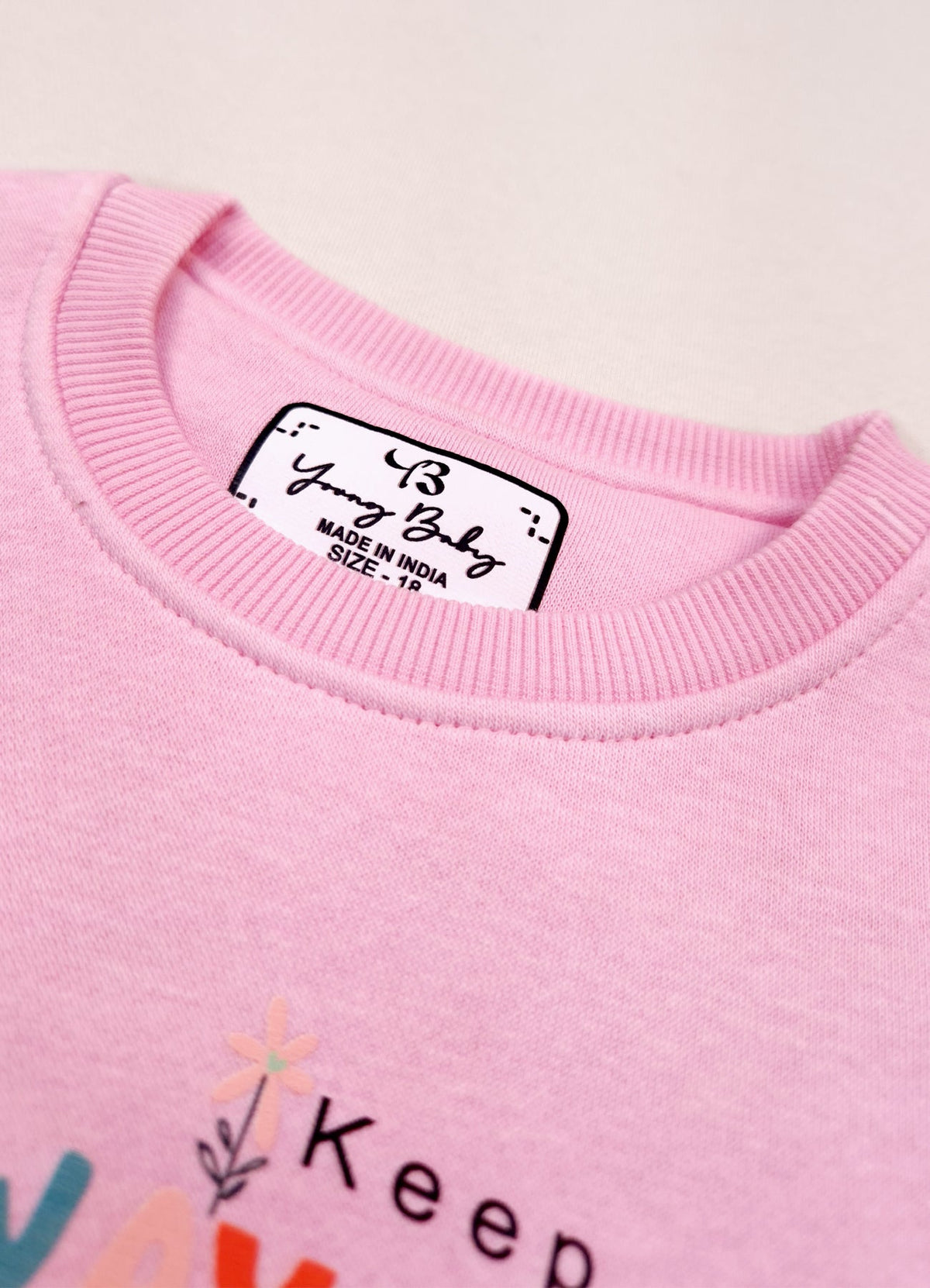 525- Pink  - Infant cord set | 280-290 GSM Premium  Cotton Fleece