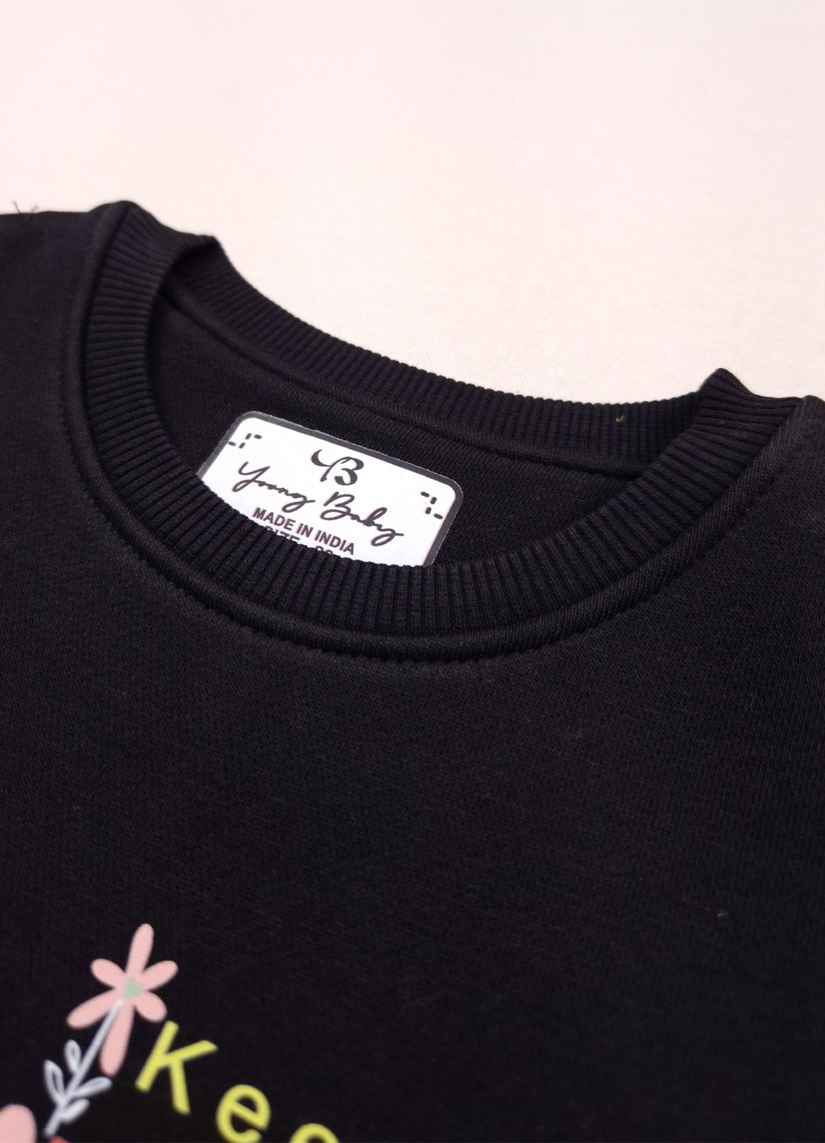 525- Black - | Infant cord set | 280-290 GSM  Premium cotton Fleece