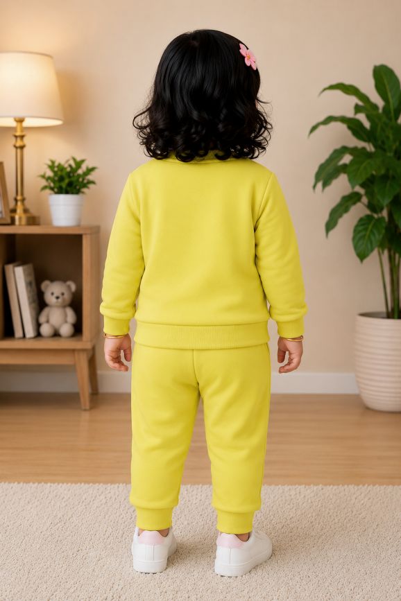 525 - yellow Green - Infant cord set | 280-290 GSM Premium Cotton Fleece