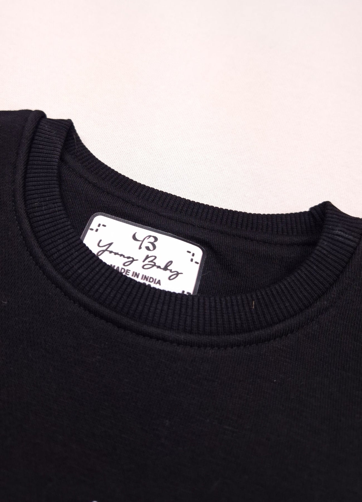 526 - Black - Infant cord set | 280 - 290  Gsm Premium cotton Fleece