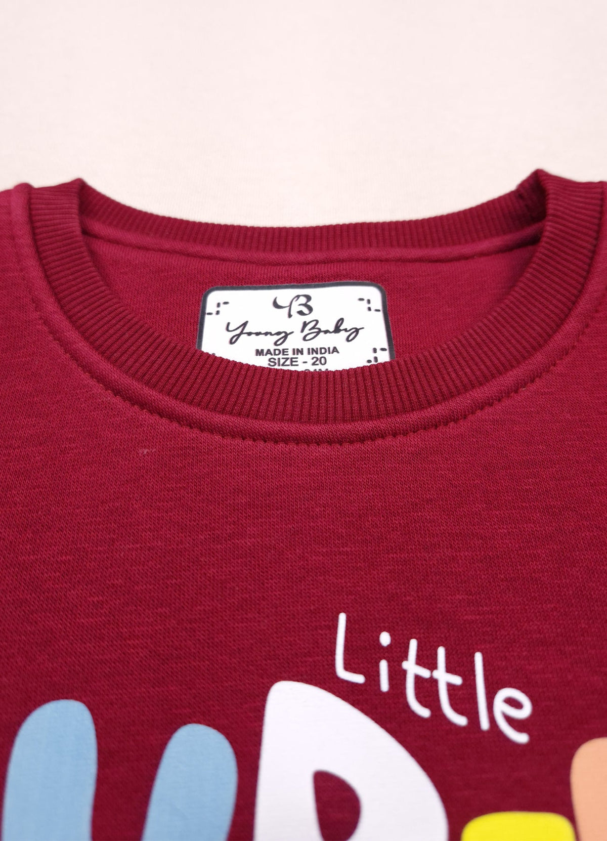 526 - Mahroon - Infant cord set | 290 GSM Premium cotton Fleece
