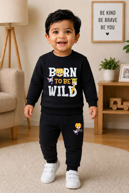 527 - Black - Infant cord set | 280-290 GSM  Premium Cotton Fleece