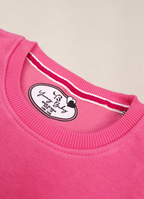 528- Pink - Infant cord set | 280 - 290 GSM Premium Cotton fleece