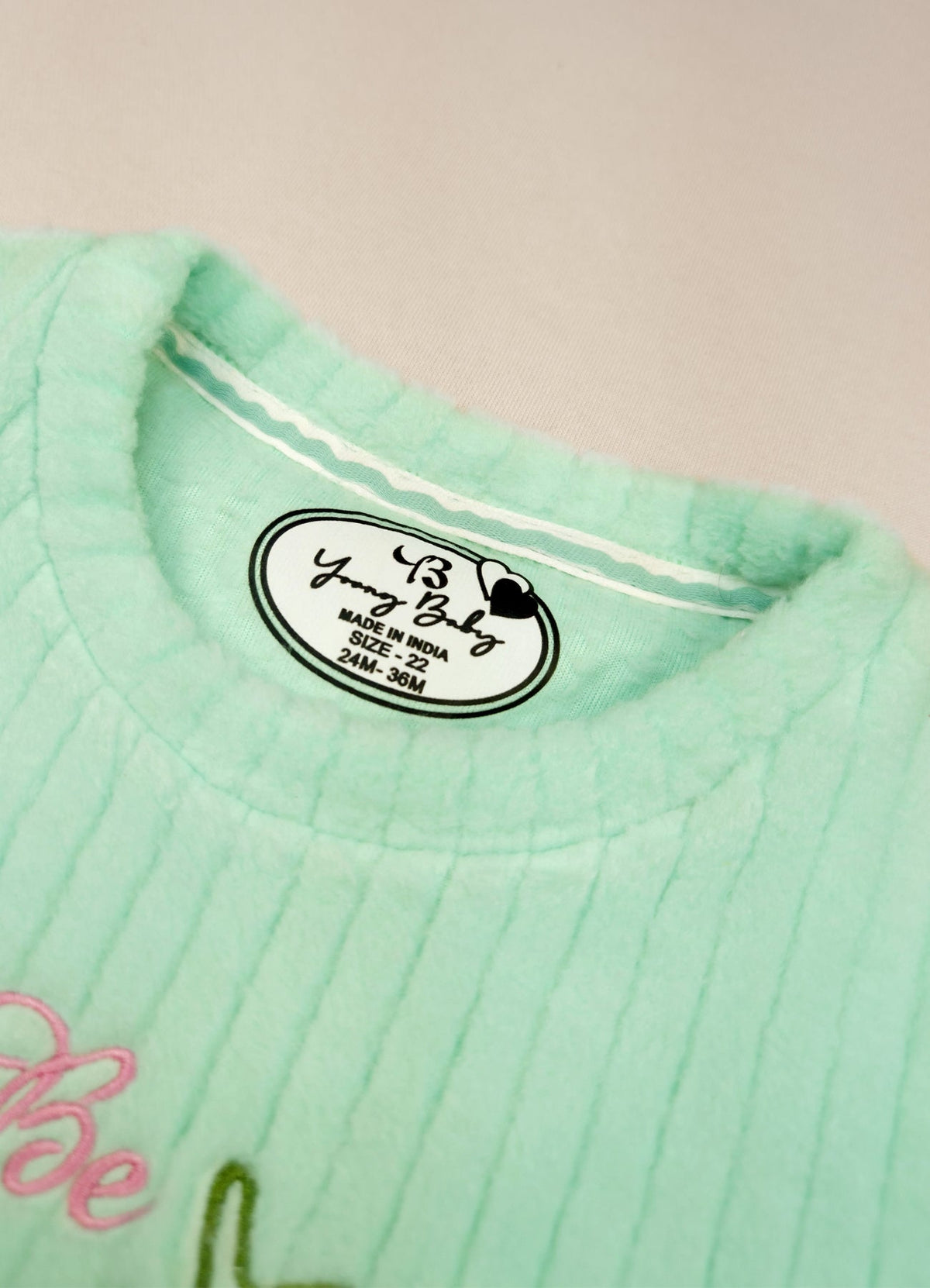 544 - 🐧 infant Minty Penguin Embroidered Cozy Set | 320 - 340 GSM  Imported Soft Fabric