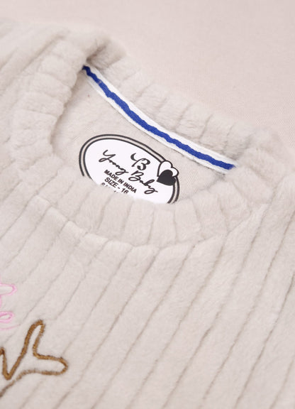 544 - Grey - 🐧 Infant Gray Penguin Embroidered Cozy Set| 320 - 340 GSM Imported Soft Fabric